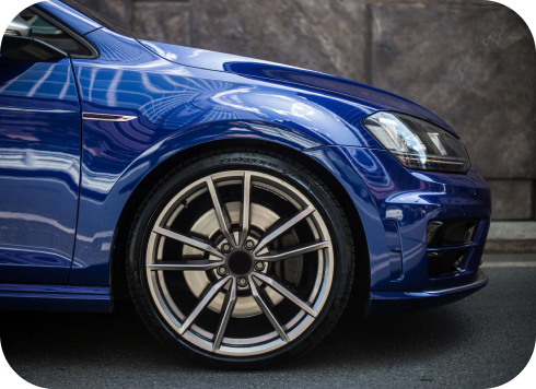 синяя машина